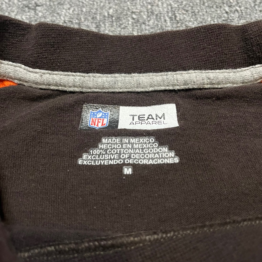 Cleveland Browns NFL Long Sleeve T Shirt Size Medium Brown Orange Football - Picture 3 of 6